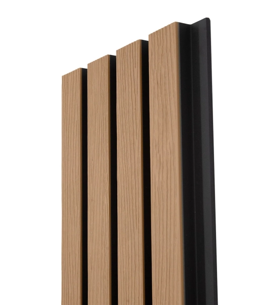 WPC homlokzati panel JUHAR/FEKETE, 219x2900 mm, hullámos textúra, half co-extrusion (0,63 m²)