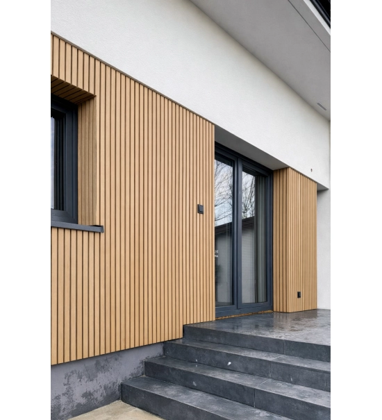 WPC facade cladding HAZELNUT, 219x2900 mm, wood grain texture (0.63 m²)