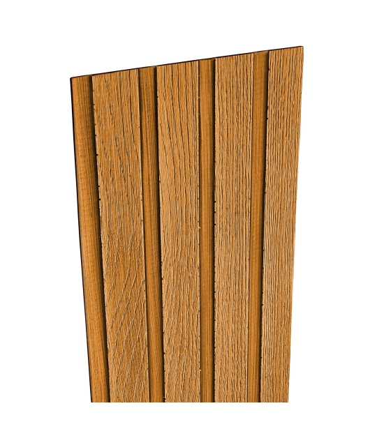 Lamella facade cladding, wood imitation, GOLDEN OAK, 260 x 18 x 0.3 cm (0.47 m²)