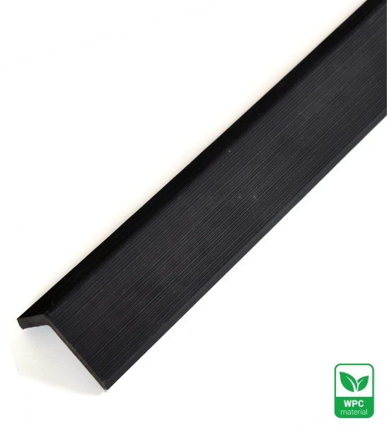 Zaključni L profil za WPC leseni paneli, 2900 mm (ČRNA)