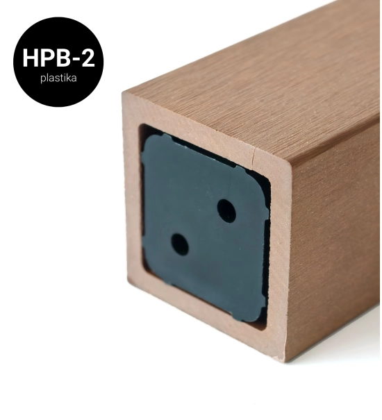 Montažni nosači od tvrde plastike za WPC drvene brisoleje (2 kom)