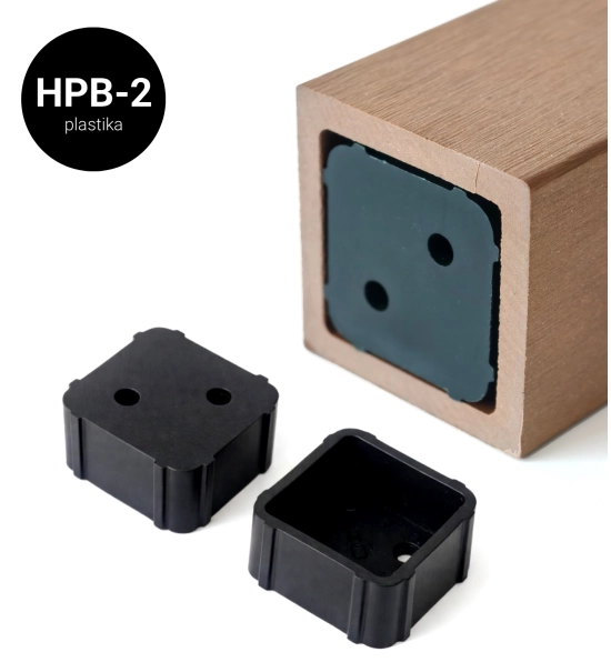 Montažni nosači od tvrde plastike za WPC drvene brisoleje (2 kom)