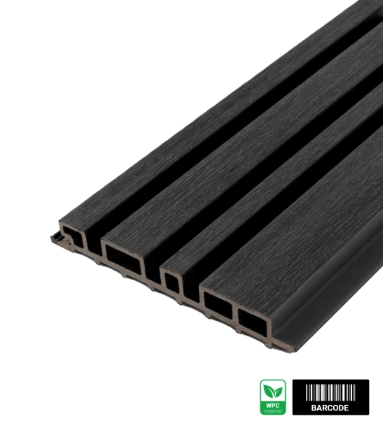 WPC facade panel BARCODE PREMIUM, 219x2900 mm, BLACK (0.63 m²)