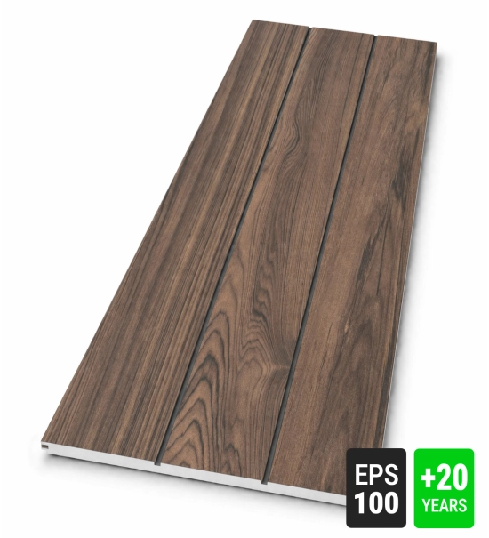 Fasadni panel, imitacija lesa, RJAVA, 120x50x2 cm, stiropor (0.60 m²)