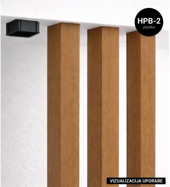 Montažni nosači od tvrde plastike za WPC drvene brisoleje (2 kom)