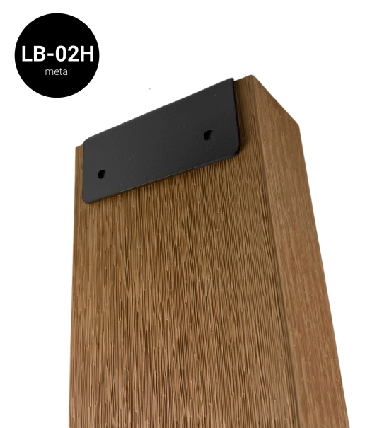 Metal fixing profile for WPC batten LT-04A, L shape, BLACK