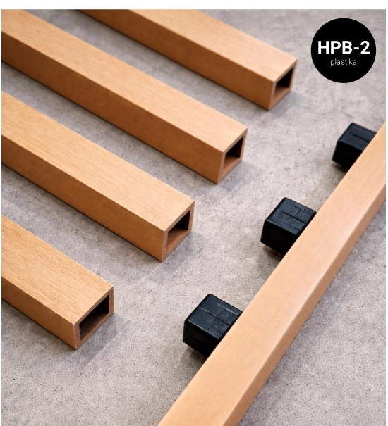 Montažni nosači od tvrde plastike za WPC drvene brisoleje (2 kom)
