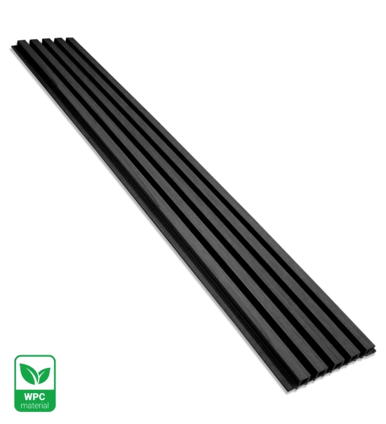 WPC fasadni panel BLACK TWIX MINI, 5 letvica, 217x2900 mm, brušena tekstura