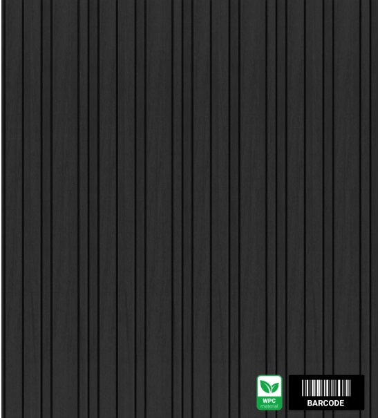 WPC facade panel BARCODE PREMIUM, 219x2900 mm, BLACK (0.63 m²)