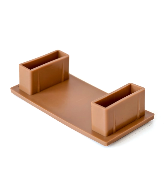 End cap for wooden brise-soleil slats, 100x53 mm, BROWN, plastic