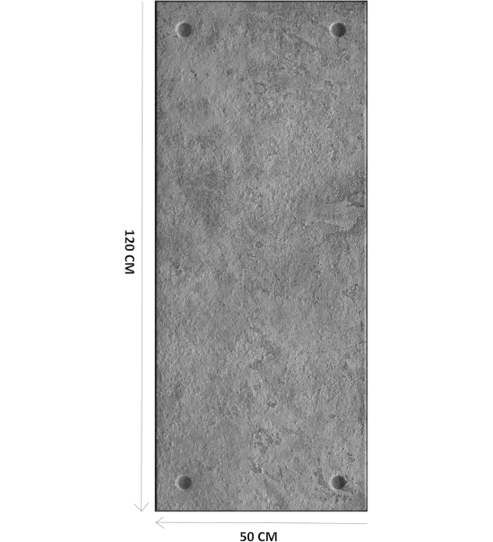 Fasadni dekorativni panel, imitacija BETONA, stiropor, 120x50 cm (0,60 m²)