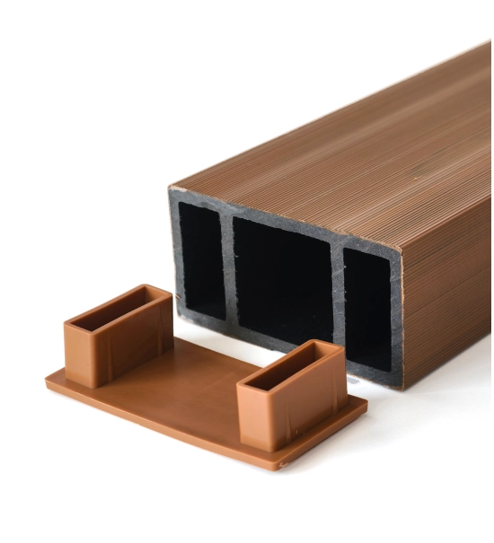 End cap for wooden brise-soleil slats, 100x53 mm, BROWN, plastic