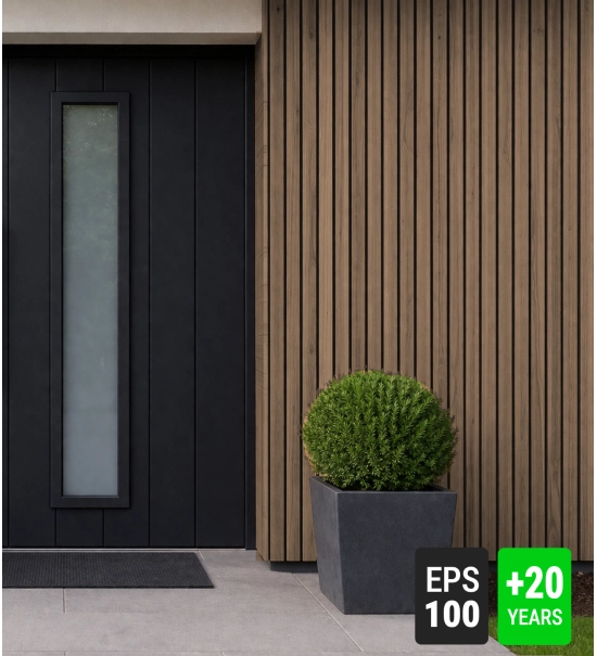 Fasadni panel, imitacija drveta, STARI ORAH, 120x50x2 cm, stiropor (0,60 m²)