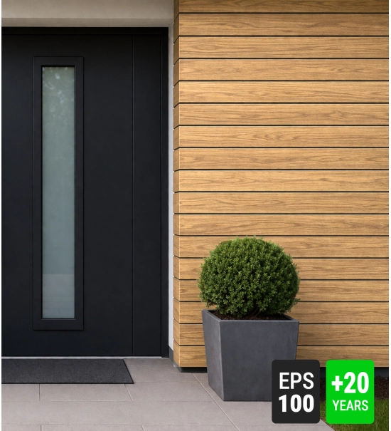 Fasadni panel, imitacija lesa, CRAFT LIGHT OAK, 120x50x2 cm, styrofoam (0.60 m²)