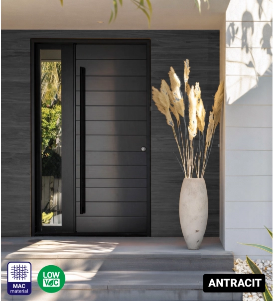 Facade cladding in a roll, imitation wood, anthracite, 260 cm x 18 cm x 0.3 cm (0.47 m²)