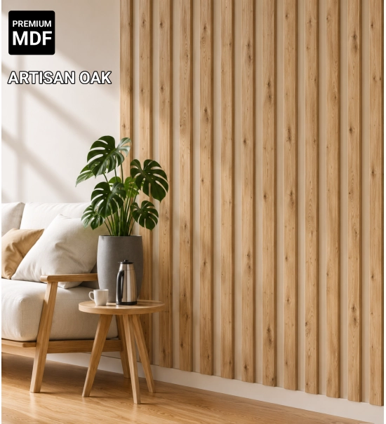 3D decorative wood wall slat, MDF (oak artisan) 1.6x3cm