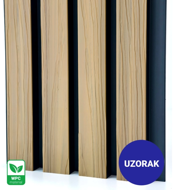 [UZORAK] WPC fasadni panel, BREZA/CRNA