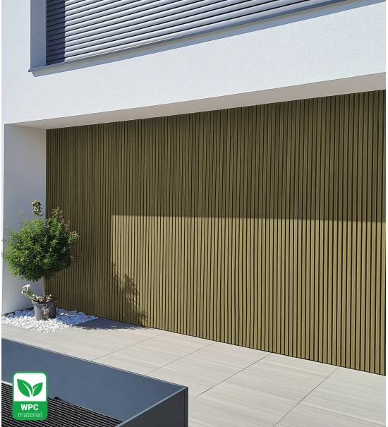 WPC fasadni panel, 219x2900 mm, dvije boje, SVJETLI HRAST & CRNA (0,63 m²)