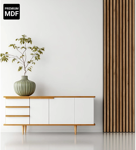 Bordázott dekoratív fa akusztikus falpanel, korall színű, 30x275 cm