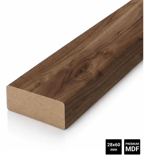 Drvene letvice za pregradni zid (28x60mm) (orah)