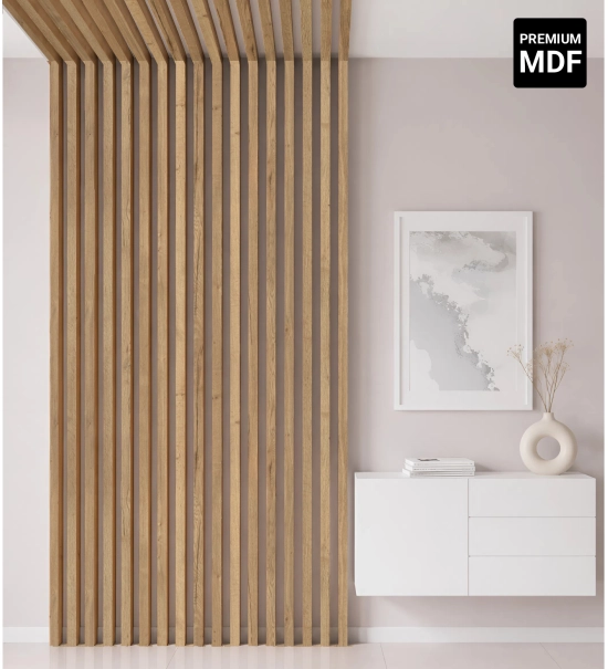 3D Decorative Slats for Walls and Ceiling, Wooden Strip (LIGHT OAK), 16x28mm