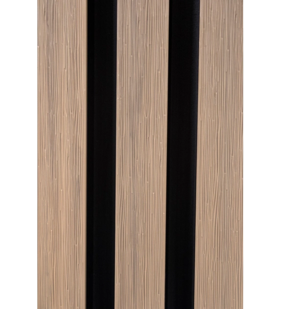 WPC fasadni panel, 223x26x2900 mm, SVJETLI HRAST s crnim fugama, 6 rešetki (0,64 m²)