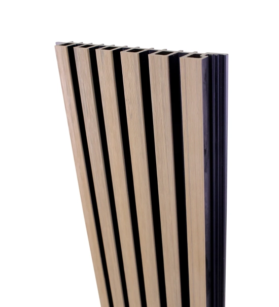 WPC fasadni panel, 223x26x2900 mm, SVJETLI HRAST s crnim fugama, 6 rešetki (0,64 m²)