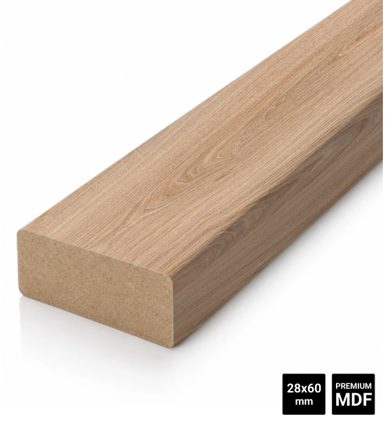 Fa lécek térelválasztó falakhoz (28x60 mm) (TERMÉSZETES TÖLGY)