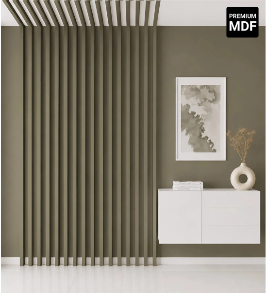 3D decorative slats for wall and ceiling, wooden batten (OLIVE) 16x28 mm