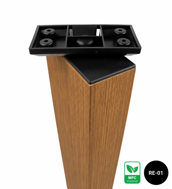 Profile for rotating horizontal WPC slats, RE-01