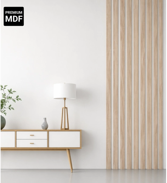 3D decorative slats, wooden strips for walls, ceiling, or partition wall (28x37 mm) (sonoma oak)