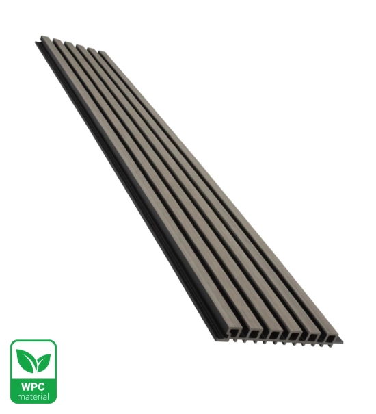 WPC fasadni panel, 223x26x2900 mm, SIVO s črnimi fugami, 6 rešetk (0,64 m²)