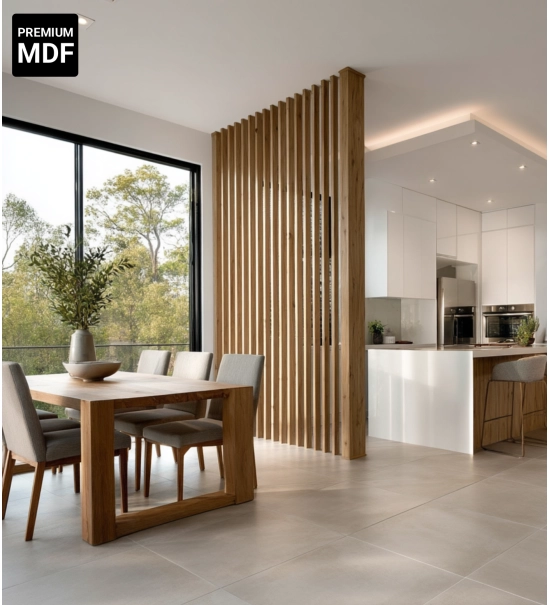 Wooden slats for partition walls (28x60 mm) (CATANIA OAK)