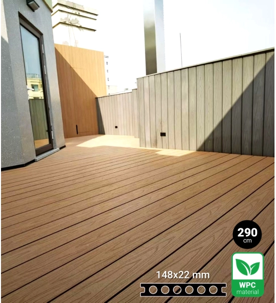 WPC terasna daska TIKOVINA, tekstura drveta, 148x22 mm, duljina 290 cm
