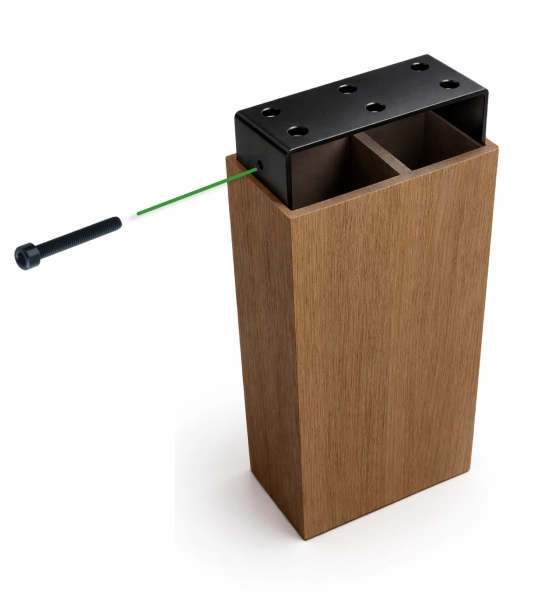 U-alakú tartó fa brizolejekhez, rejtett rögzítéshez, horganyzott acél, 87x37 mm