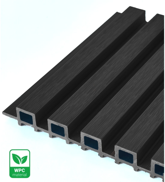 WPC fasadni panel BLACK TWIX MINI, 5 letvica, 217x2900 mm, brušena tekstura