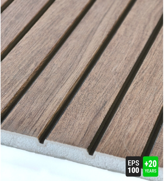 Fasadni panel, imitacija drveta, STARI ORAH, 120x50x2 cm, stiropor (0,60 m²)