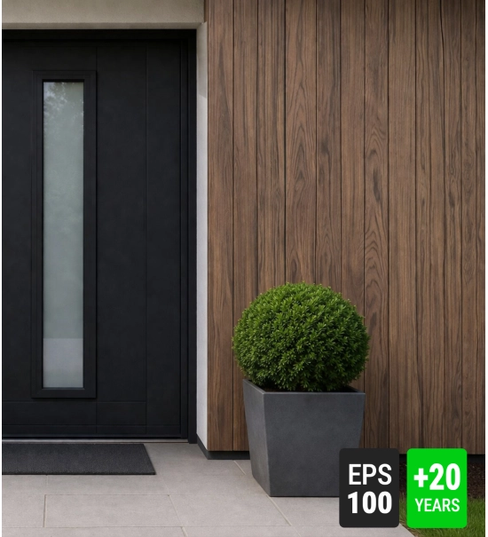 Fasadni panel, imitacija lesa, RJAVA, 120x50x2 cm, stiropor (0.60 m²)