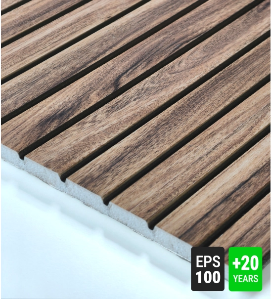 Fasadni panel, imitacija drveta, SIBIRSKI ARIŠ, 120x50x2 cm, stiropor (0,60 m²)