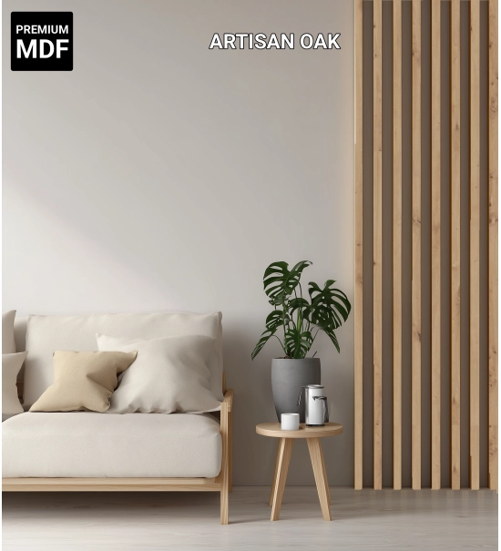 3D decorative wood wall slat, MDF (oak artisan) 1.6x3cm