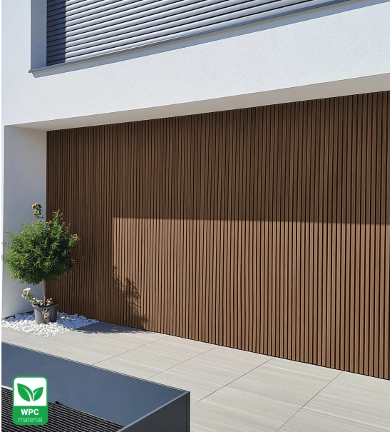WPC fasadna obloga DARK TEAK/CRNA, 219x2900 mm, valovita tekstura, half co-extrusion (0,63 m²)