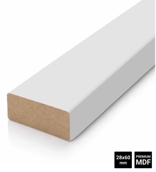 Decorative 3D wall wood slat, MDF, for wall or partition walls (28x60mm) (oak)
