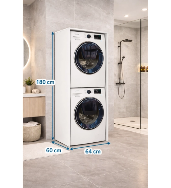 Washing Machine and Dryer Cabinet 180 × 64 × 60 cm