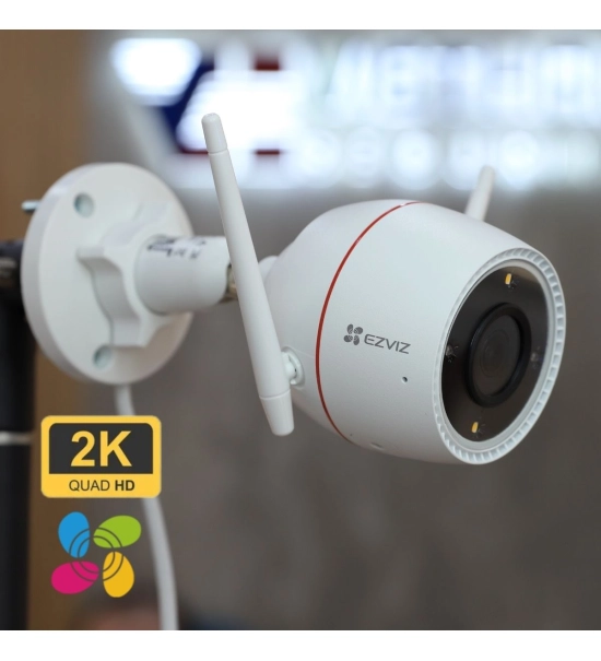Zunanja WiFi IP kamera EZVIZ 2K, nadzorna kamera IP67 z osebnim zaznavanjem AI, barvni nočni vid, aktivna obramba z lučjo in sireno, dvosmerni zvok, C3TN 3MP