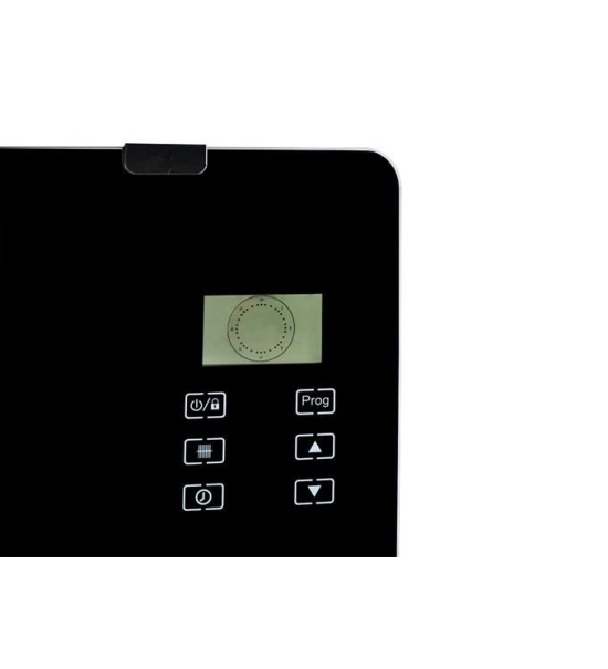 Črni panelni stekleni prenosni grelnik 2000W