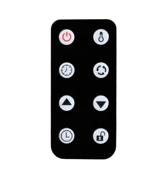 Črni panelni stekleni prenosni grelnik 2000W