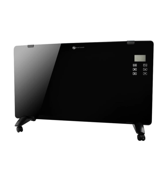 Črni panelni stekleni prenosni grelnik 2000W