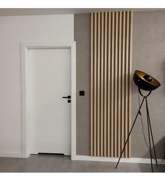 3D decorative slats, wooden strips for walls, ceiling, or partition wall (28x37 mm) (sonoma oak)