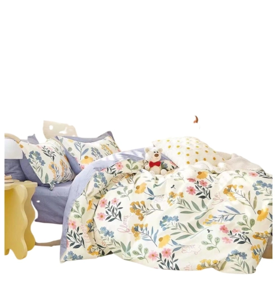 Posteljnina 200x220, LILA, 3 delna