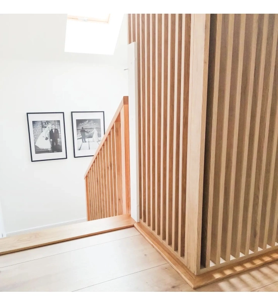 DYI Wooden partition wall (oak wotan)